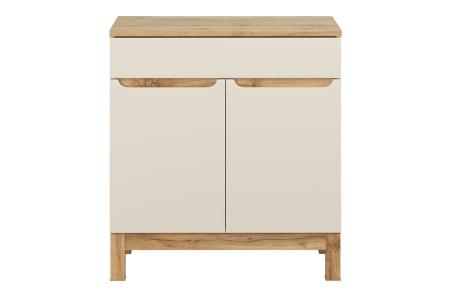 Set Mobilier Baie Bali Cashmere 80 cm, cu Blat, Cașmir Mat - COMAD [1]