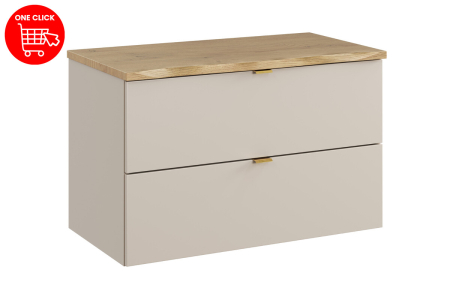 Set Mobilier Baie Dalia Cashmere 80 cm, cu blat, Stejar Cremona, Cașmir Mat - COMAD [1]