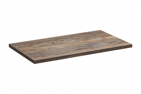 Set mobilier baie 80cm cu blat, lavoar Smile, dulap înalt și dulap cu oglindă Santa Fe Taupe [2]