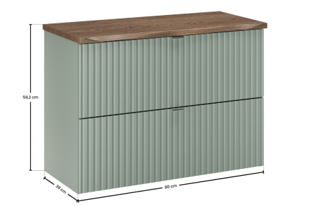Set Mobilier Line Reed Green 80 cm, cu Blat, Verde Trestie - COMAD [2]