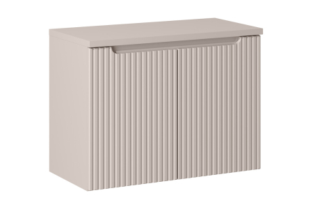 Promotii - Set Mobilier Baie Nova Cashmere 80 cm, cu blat, Cașmir Mat - COMAD