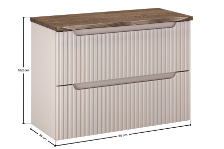 Set Mobilier Nova Cashmere 80 cm, cu Blat, Cașmir Mat - COMAD [2]