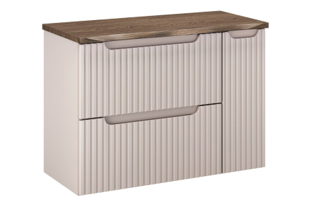 Promotii - Set Mobilier Nova Cashmere 80 cm, cu Blat, Cașmir Mat - COMAD