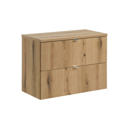 Promotii - Set Mobilier Baie Nova Oak 80 cm, cu Blat, Stejar - COMAD