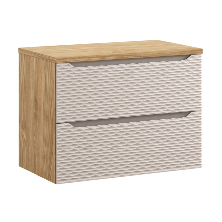 Mobilier Baie - Set Mobilier Baie Ocean Beige 80 cm, cu Blat, Stejar Uleiat - COMAD