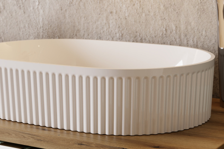 Set Mobilier Nova Coast Evoke 80 cm, cu blat și lavoar pe blat Beyond, Stejar - COMAD [7]