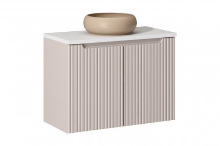 Seturi mobilier baie - Set mobilier baie 80cm cu blat și lavoar Wiki Nova Cashmere