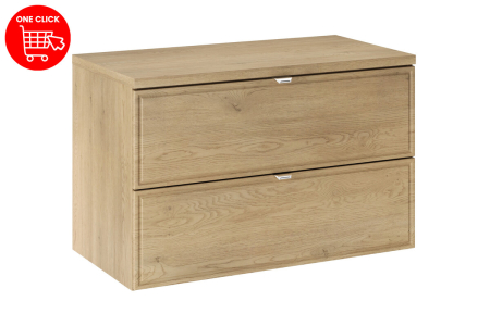 Set Mobilier Baie Terra Cremona 80 cm, cu Blat, Stejar Cremona - COMAD [1]