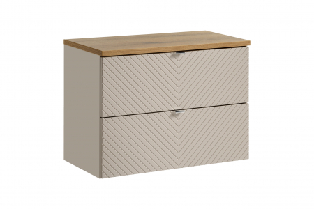 Seturi mobilier baie - Mobilier baie 80cm Viva Cashmere cu blat COMAD
