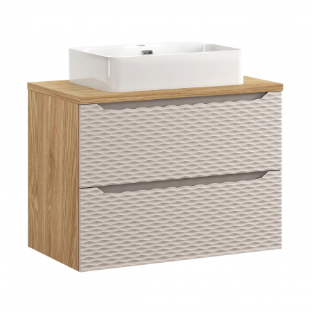 Produse - Set mobilier baie 80cm cu blatul de lucru și lavoar Trust Ocean Beige