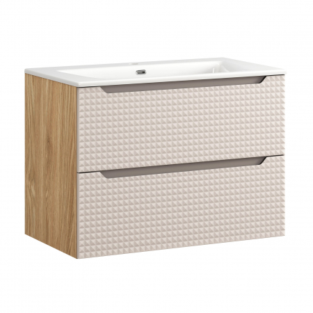 Seturi mobilier baie - Set mobilier baie 80cm cu dulap lavoar SKY Luxor Beige