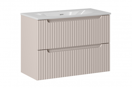 Seturi mobilier baie - Set mobilier baie 80cm cu dulap lavoar SKY Nova Cashmere