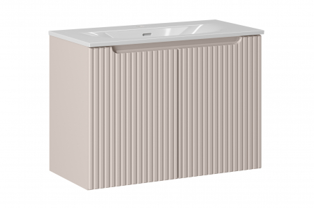 Seturi mobilier baie - Set mobilier baie 80cm cu dulap lavoar SKY Nova Cashmere