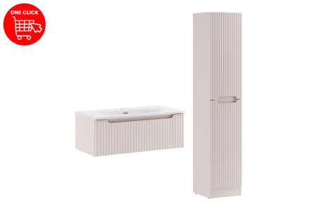 Set mobilier 80cm cu lavoar cu dulap SKY și dulap înalt Nova Cashmere COMAD SET-NOC 80CM 1S SKY 3 HCLB [1]