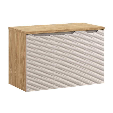 Mobilier Baie - Set Mobilier Baie Ocean Beige 90 cm, cu Blat, Stejar Uleiat - COMAD