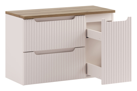 Set Mobilier Baie Nova Cashmere 90 cm, cu Blat și Dulap Cargo, Cașmir Mat - COMAD [1]