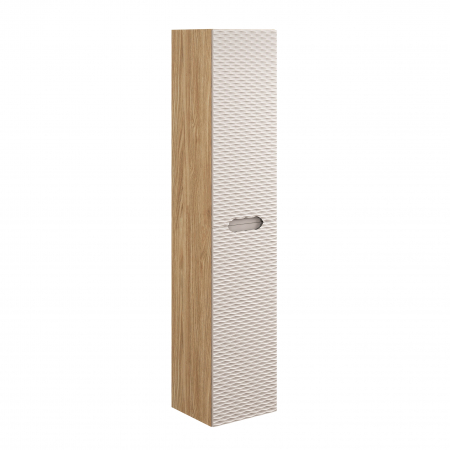 Set mobilier baie 90cm cu blat, lavoar Nika și dulap înalt Ocean Beige [4]