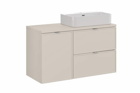 Seturi mobilier baie - Set mobilier baie 100 cm Trust Bella Cashmere cu blat si lavoar pe blat, COMAD