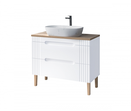 Seturi mobilier baie - Set mobilier baie 100 cm Fiji White - Comad