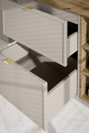 Set mobilier baie 120 cm, cu blat, finisaj Bella Cashmere, COMAD [5]