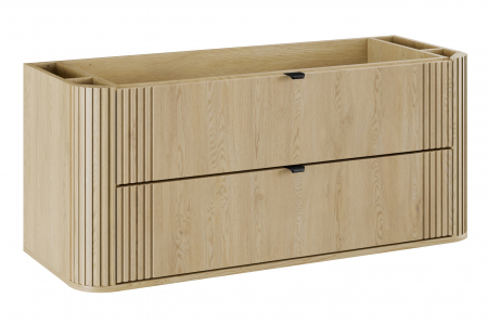 Set mobilier baie 120 cm, cu blat, lavoar baie pe blat Beyond si dulap baie inalt Ovalia Cremona, COMAD [1]