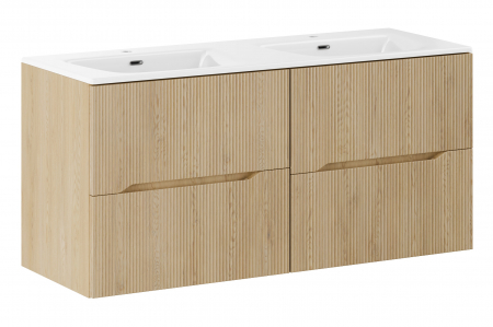 Seturi mobilier baie - Set mobilier baie 120 cm, SKY Nordic Cremona, cu lavoar, COMAD
