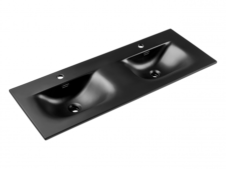 Set mobilier baie 120 cm, negru mat, stejar Casella, cu lavoar, SKY Talia Casella COMAD [2]