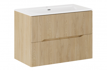 Seturi mobilier baie - Set mobilier baie 80 cm cu lavoar, SKY Nordic Cremona COMAD