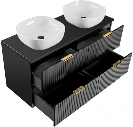 SET MOBILIER BAIE ADEL BLACK 120 CM, MDF RIFLAT, CULOARE NEGRU, LAVOARE APLICATE [1]