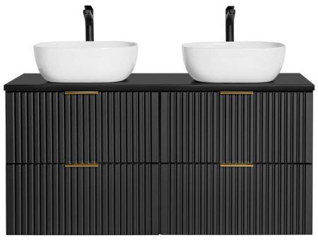 SET MOBILIER BAIE ADEL BLACK II 120 CM, MDF RIFLAT, CULOARE NEGRU, LAVOARE APLICATE - Comad ADEL BLACK 120-03 [5]