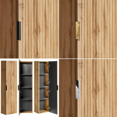 SET MOBILIER BAIE ADEL OAK 120 CM, MDF RIFLAT, CULOARE STEJAR, LAVOAR INCASTRAT [2]