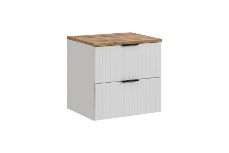 Seturi mobilier baie - MASCA + BLAT ADEL WHITE 60 CM, MDF RIFLAT - COMAD