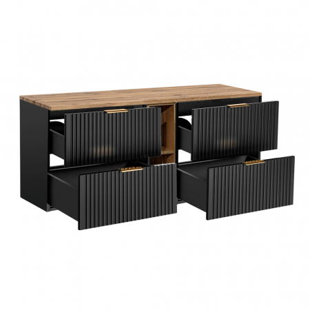SET MOBILIER BAIE ADEL BLACK 140 CM,BLAT WOTAN ,MDF RIFLAT [1]