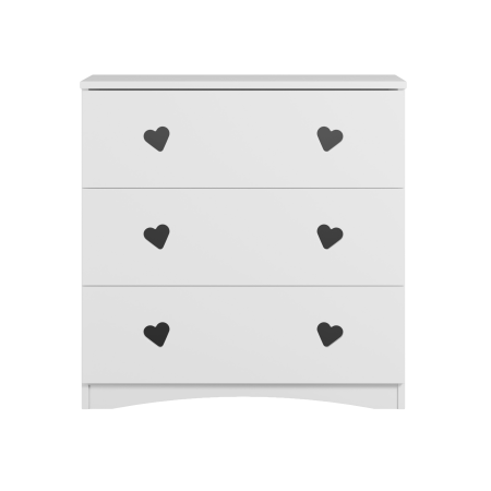 Set mobilier copii alb Julia 2 piese, pat cu sertar MDF 140/160/180 cm, comoda cu sertare [4]