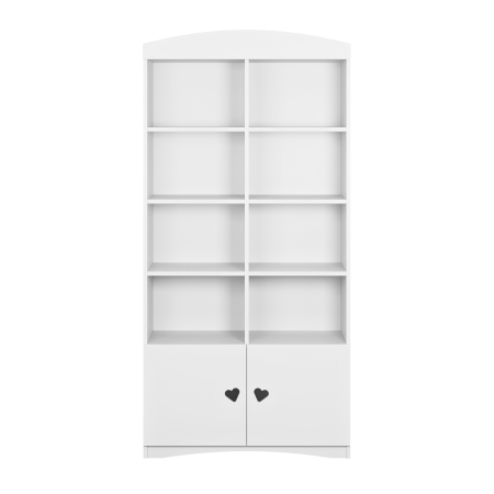 Set mobilier copii alb Julia 3 piese cu pat MDF 140/160/180 cm, comoda cu sertare, biblioteca [6]