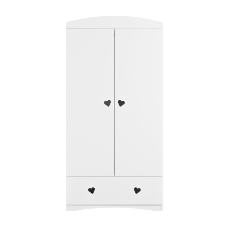 Set mobilier copii alb Julia 4 piese cu pat MDF 140/160/180 cm, comoda cu sertare, biblioteca si dulap haine [11]