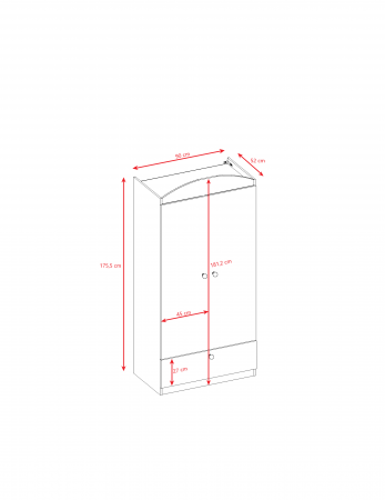 Set mobilier copii MDF alb 4 piese  Babydream, pat 140/160/180 cm, noptiera, dulap si comoda [12]