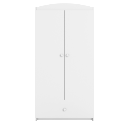 Set mobilier copii MDF alb 4 piese  Babydream, pat 140/160/180 cm, noptiera, dulap si comoda [9]