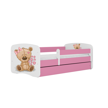 Set mobilier copii MDF Babydream cu desen ursulet, pat 140/160/180 cm si noptiera [0]