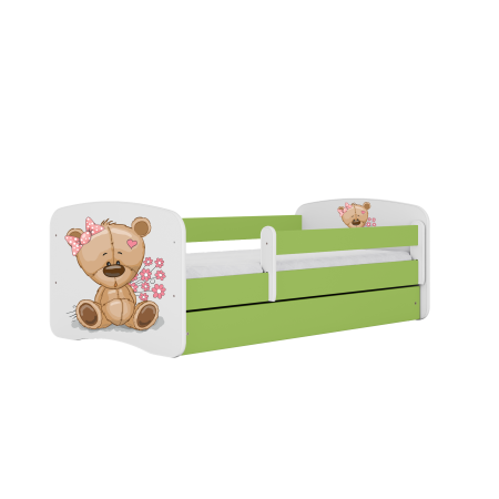 Set mobilier copii MDF Babydream cu desen ursulet, pat 140/160/180 cm si noptiera [0]