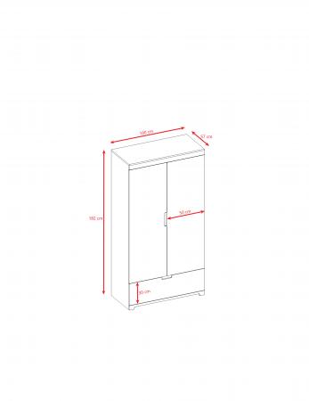 Set mobilier copii Tomi 5 piese MDF, pat 140/160/180x80 cm, birou, dulap haine si comoda cu sertare [10]