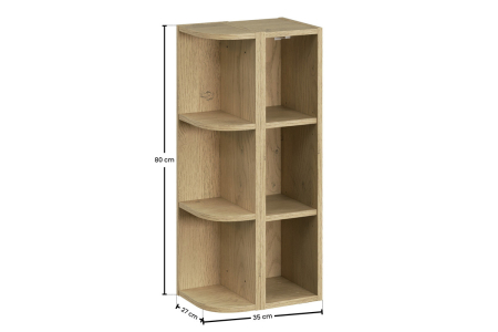 Set Mobilier Baie Dalia Cashmere, cu două rafturi, Stejar Cremona - COMAD [2]