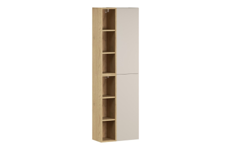 Promotii - Set Mobilier Baie DALIA CASHMERE, cu coloane înalte și rafturi, Stejar Cremona, Casmir Mat - COMAD
