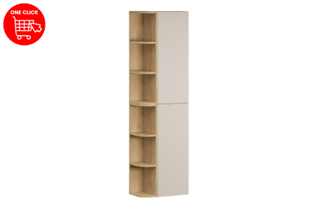 Set Mobilier Baie DALIA CASHMERE, cu coloane înalte și rafturi, Stejar Cremona, Casmir Mat - COMAD [2]