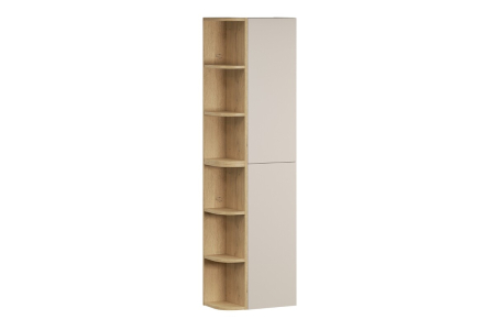 Promotii - Set Mobilier Baie DALIA CASHMERE, cu coloane înalte și rafturi, Stejar Cremona, Casmir Mat - COMAD
