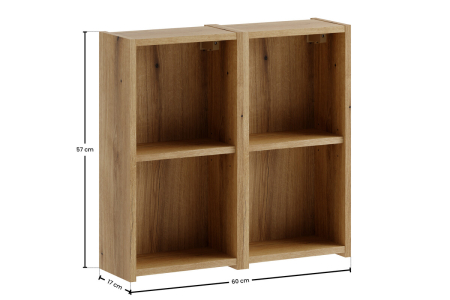 Set Mobilier Baie Nova Coast Evoke, cu Rafturi, Stejar Coast Evoke - COMAD [2]