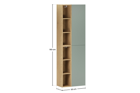 Set Mobilier Aster Green, cu semi-coloană și etajeră, Verde Mat - COMAD [3]