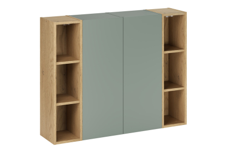 Set Mobilier Aster Green, cu semi-coloană și etajeră, Verde Mat - COMAD [1]