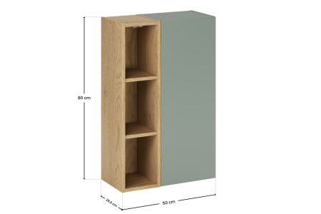 Set mobilier cu semi-coloană și etajeră Aster Green COMAD SET-ASG SP UR 20X80 [2]
