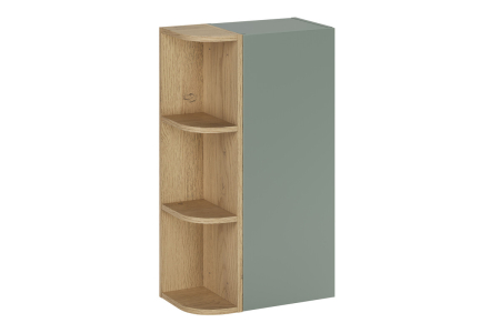 Promotii - Set Mobilier Aster Green, cu Semi-Coloană și Etajeră, Verde Mat - COMAD